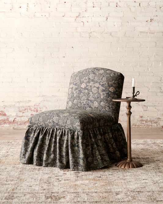 Poppy Ruffle Armless Accent Chair