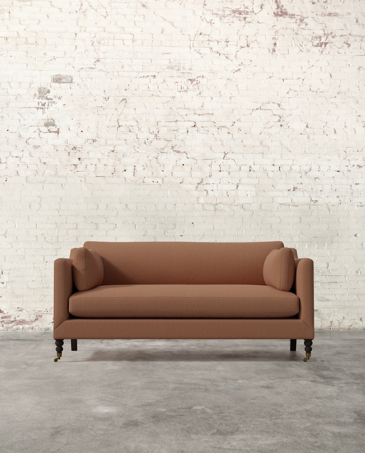 Francis 71" Sofa with Brass Casters