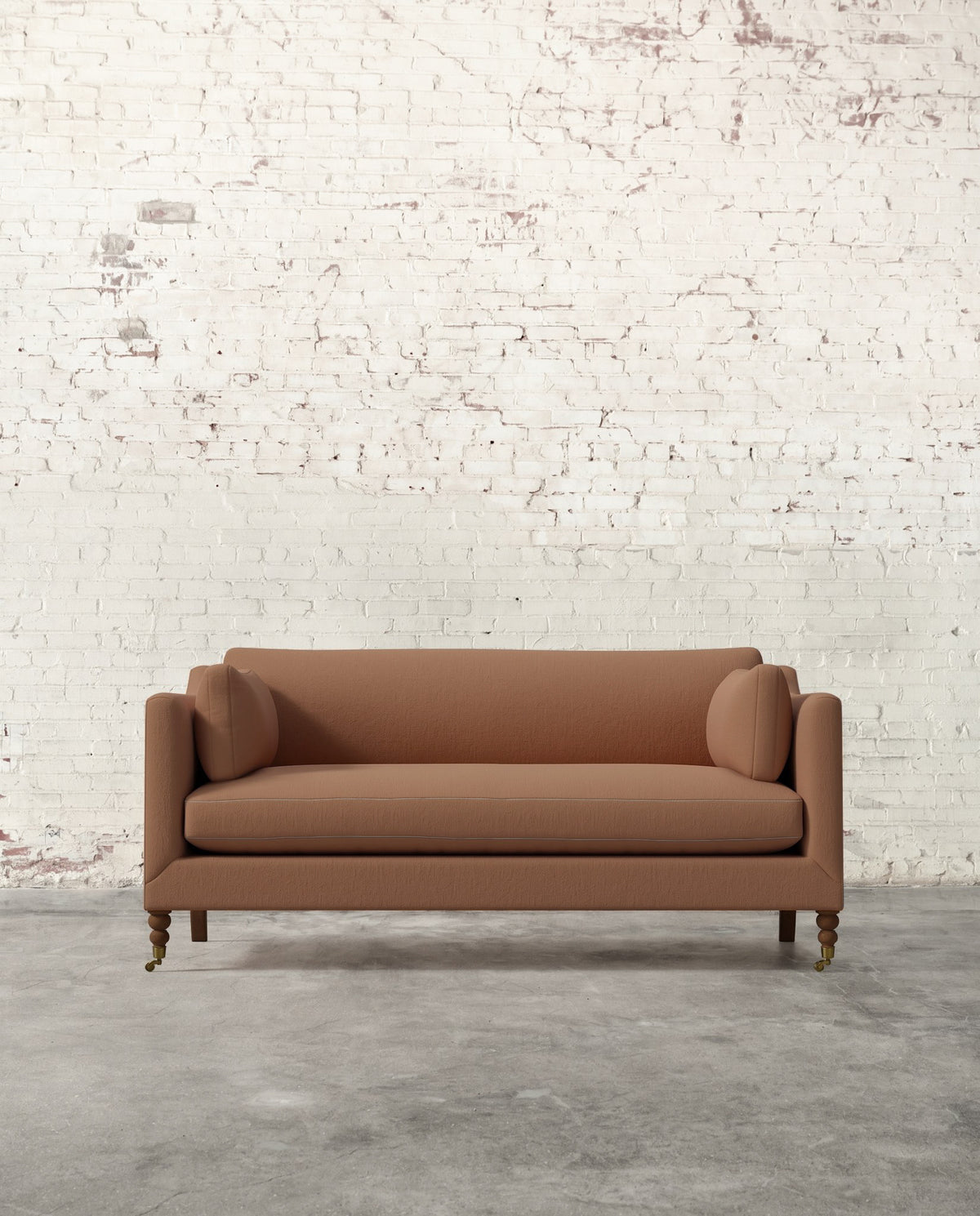 Francis 71" Sofa with Brass Casters