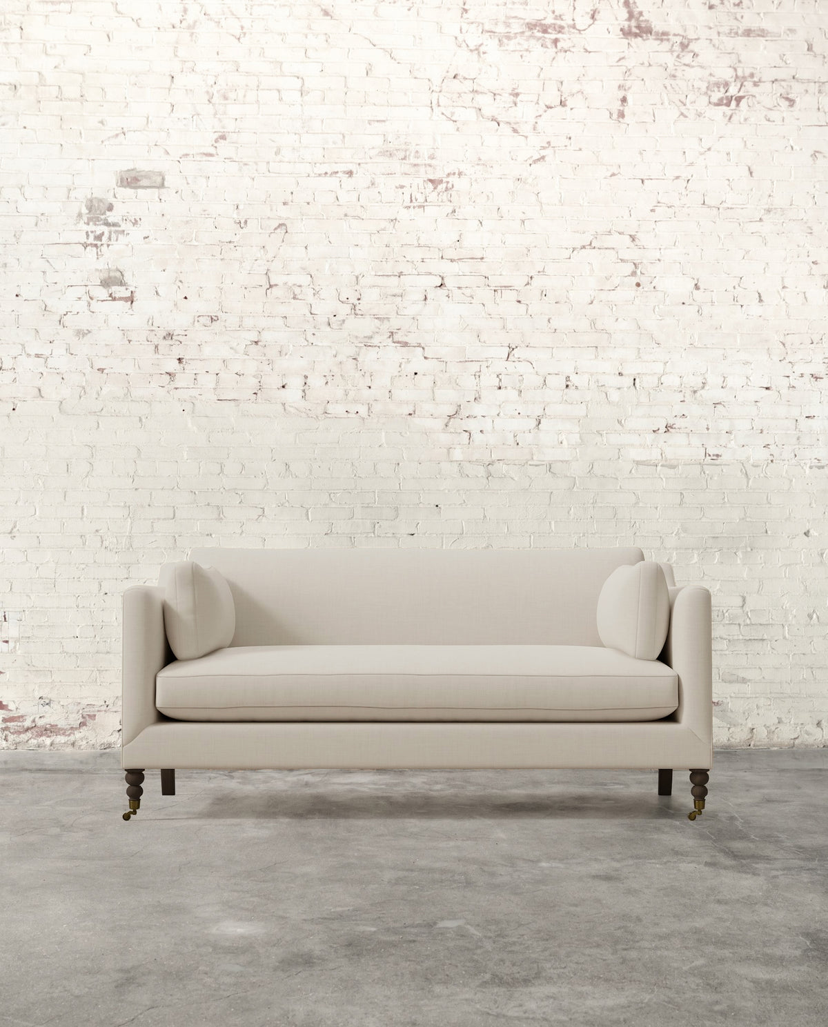 Francis 71" Sofa with Brass Casters