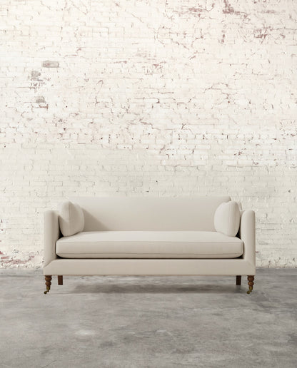 Francis 71" Sofa with Brass Casters