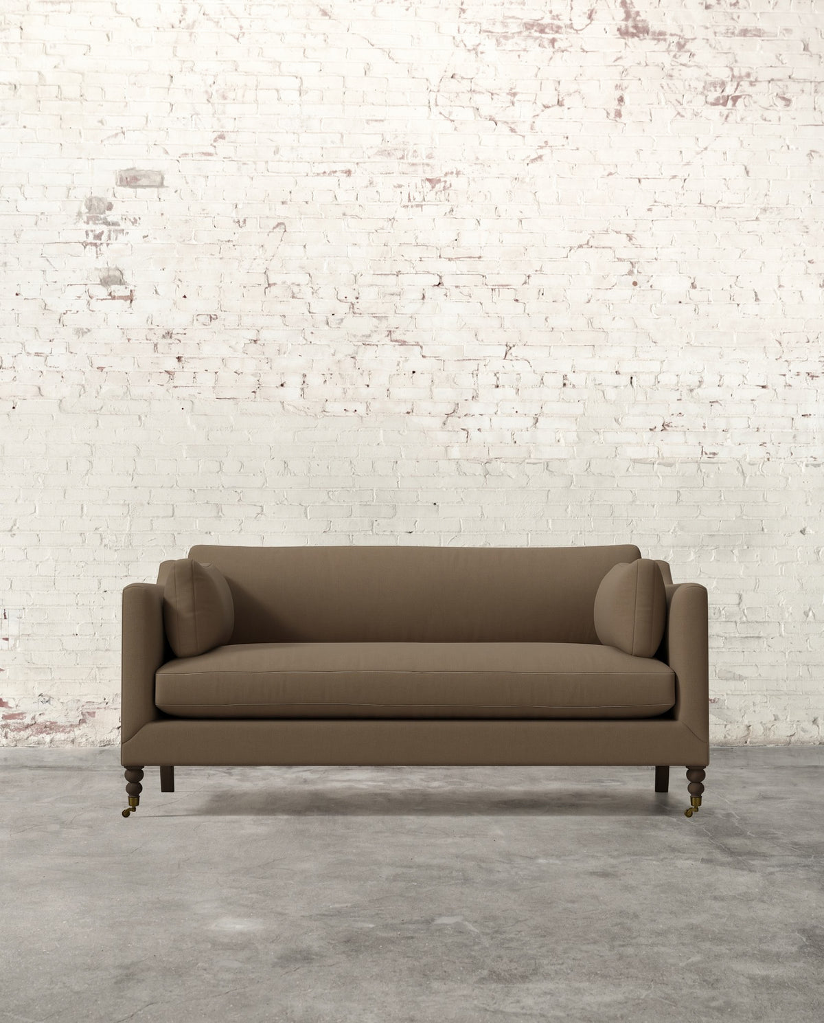 Francis 71" Sofa with Brass Casters
