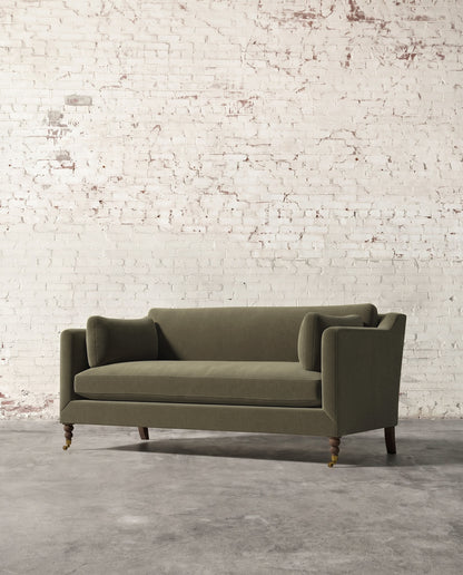 Francis 71" Sofa with Brass Casters