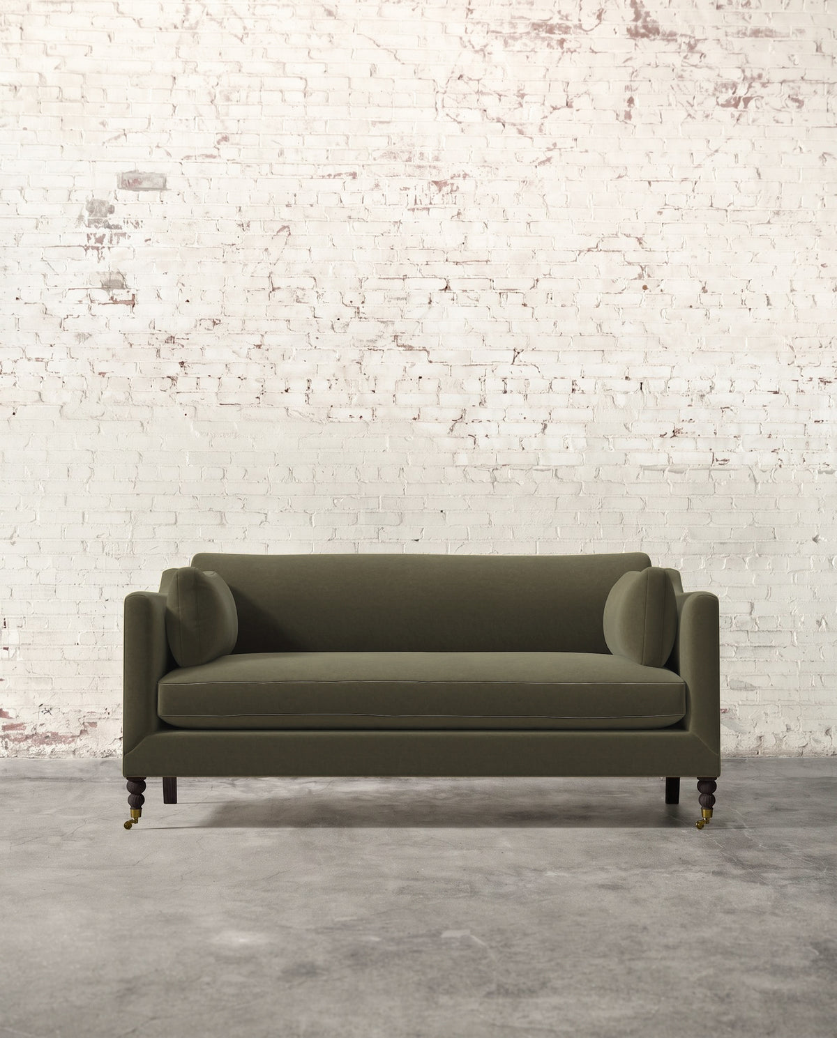 Francis 71" Sofa with Brass Casters