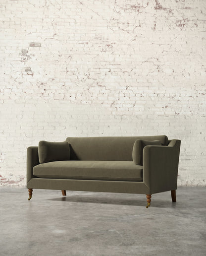 Francis 71" Sofa with Brass Casters