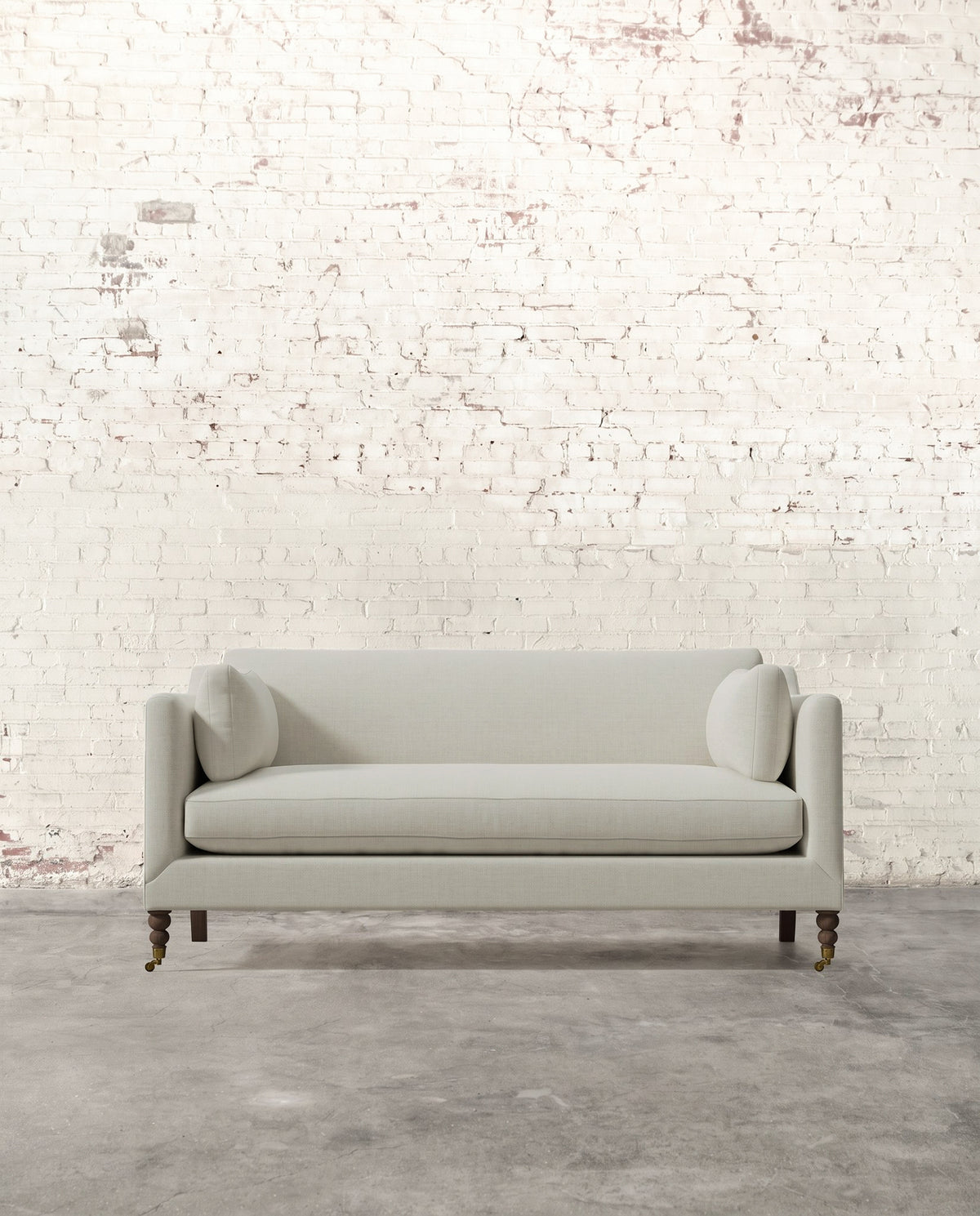 Francis 71" Sofa with Brass Casters