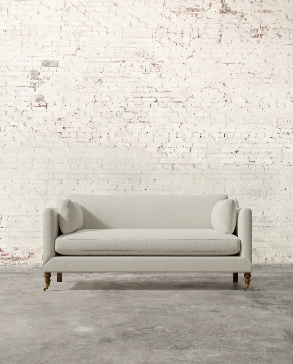 Francis 71" Sofa with Brass Casters