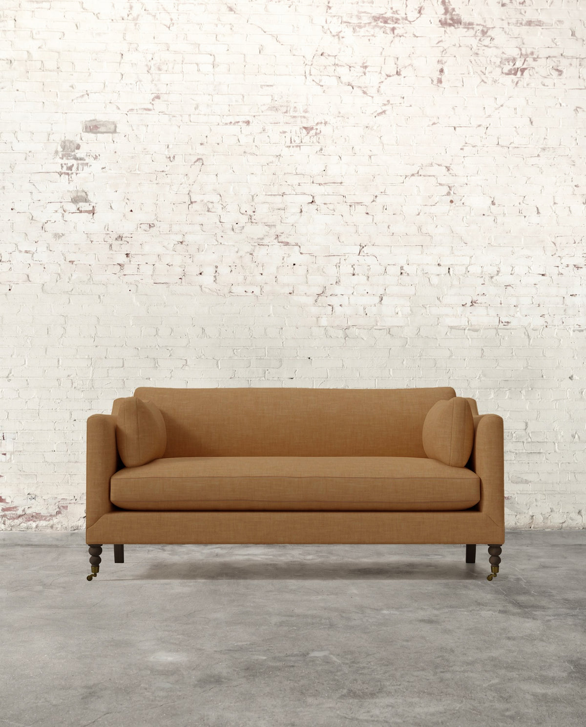 Francis 71" Sofa with Brass Casters