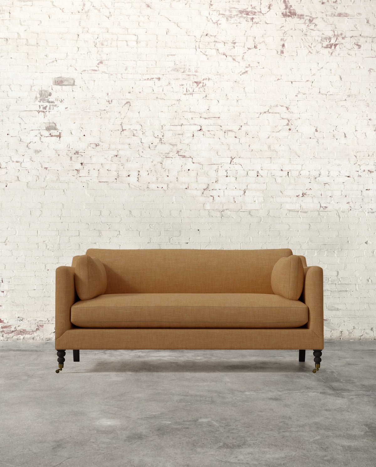 Francis 71" Sofa with Brass Casters