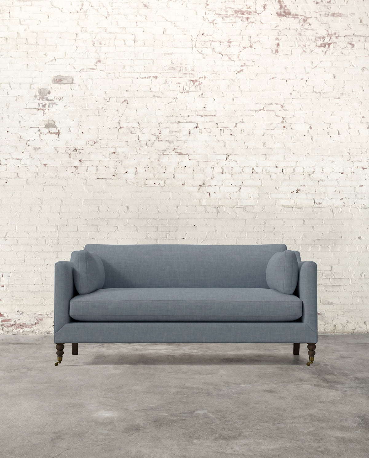 Francis 71" Sofa with Brass Casters