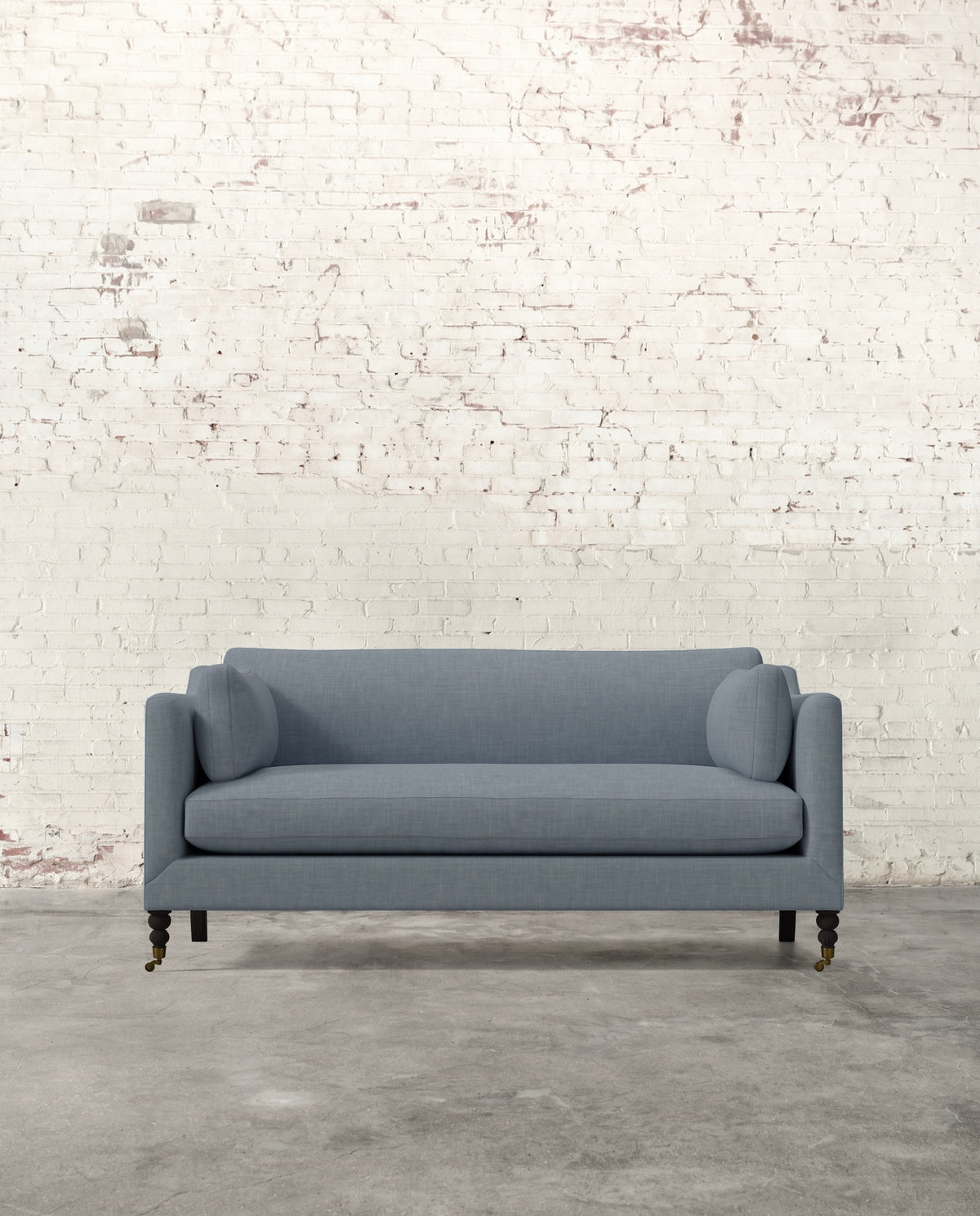 Francis 71" Sofa with Brass Casters