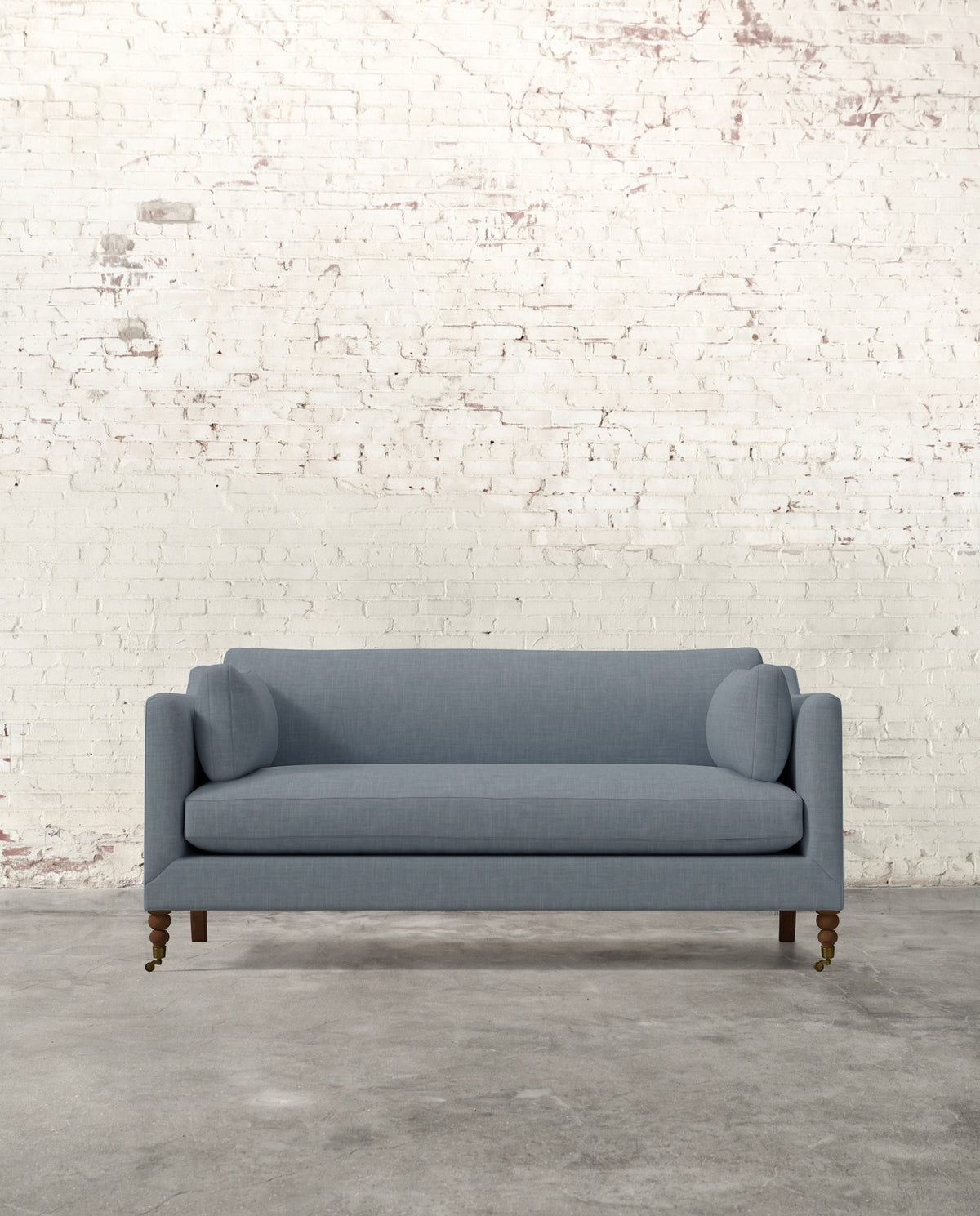 Francis 71" Sofa with Brass Casters
