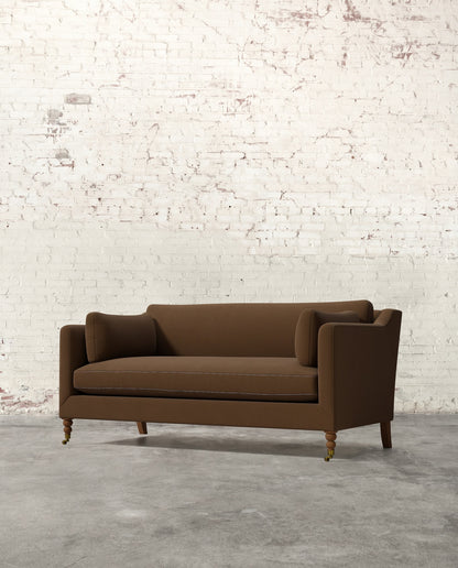 Francis 71" Sofa with Brass Casters