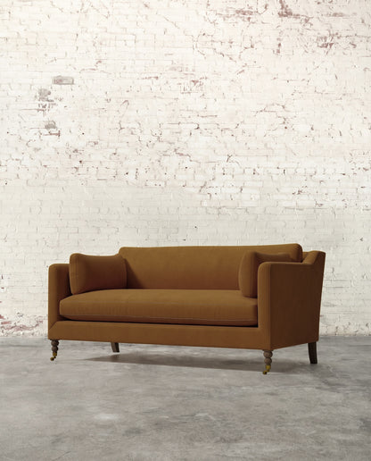 Francis 71" Sofa with Brass Casters