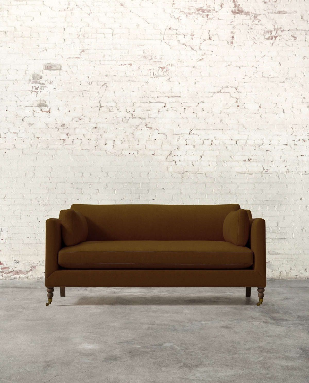 Francis 71" Sofa with Brass Casters