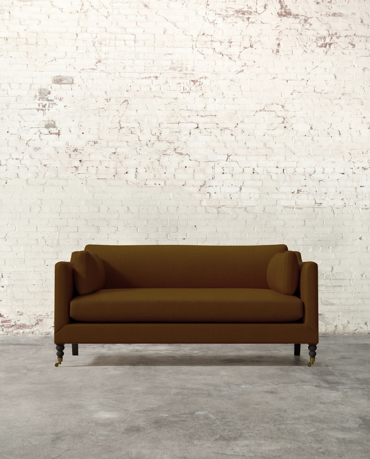 Francis 71" Sofa with Brass Casters