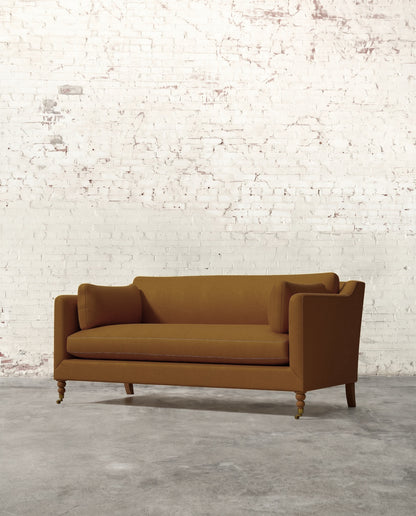 Francis 71" Sofa with Brass Casters