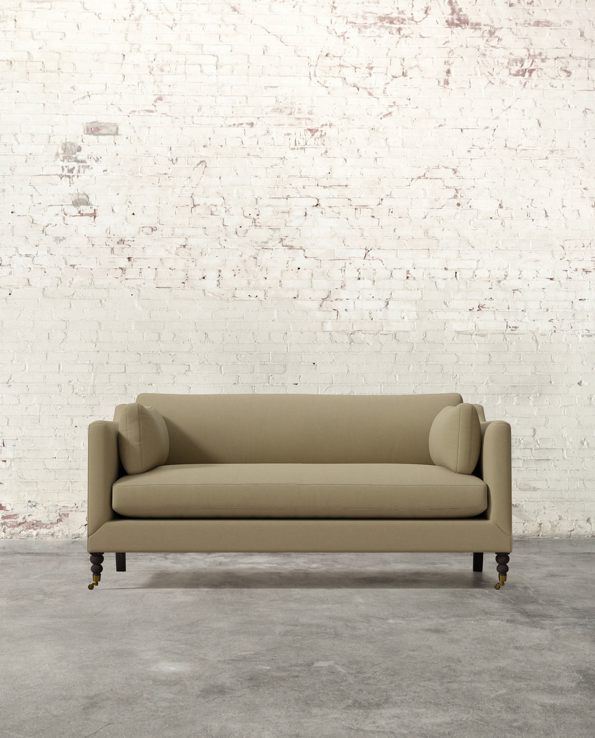 Francis 71" Sofa with Brass Casters