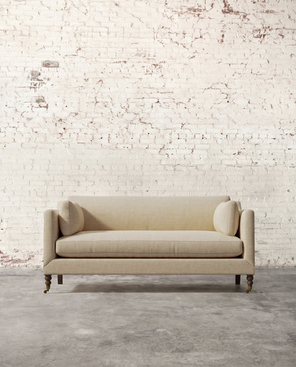 Francis 71" Sofa with Brass Casters