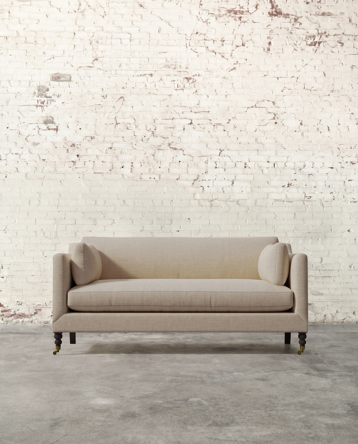 Francis 71" Sofa with Brass Casters