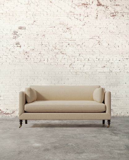 Francis 71" Sofa with Brass Casters