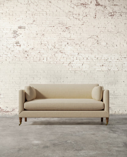 Francis 71" Sofa with Brass Casters