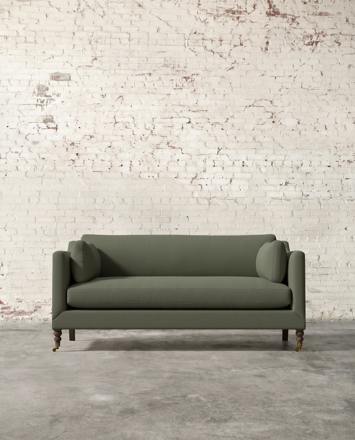 Francis 71" Sofa with Brass Casters
