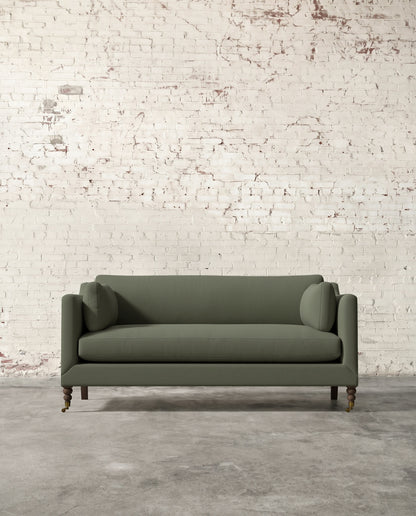 Francis 71" Sofa with Brass Casters