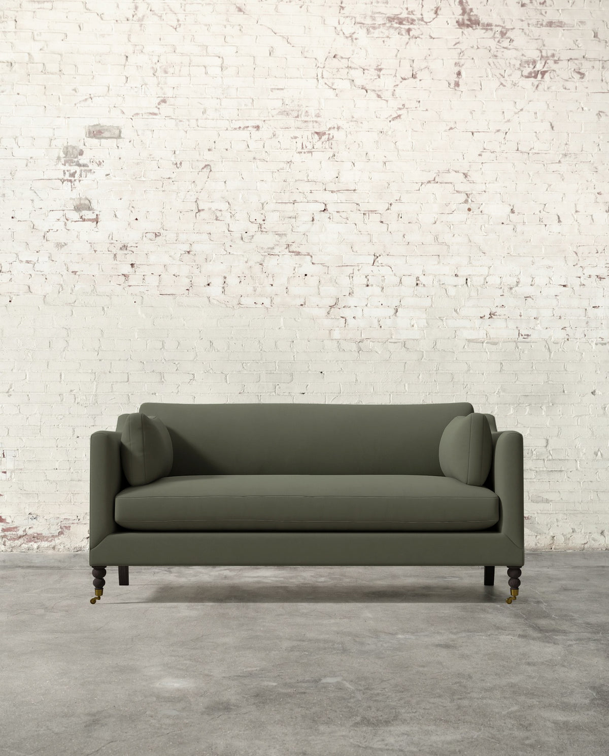 Francis 71" Sofa with Brass Casters