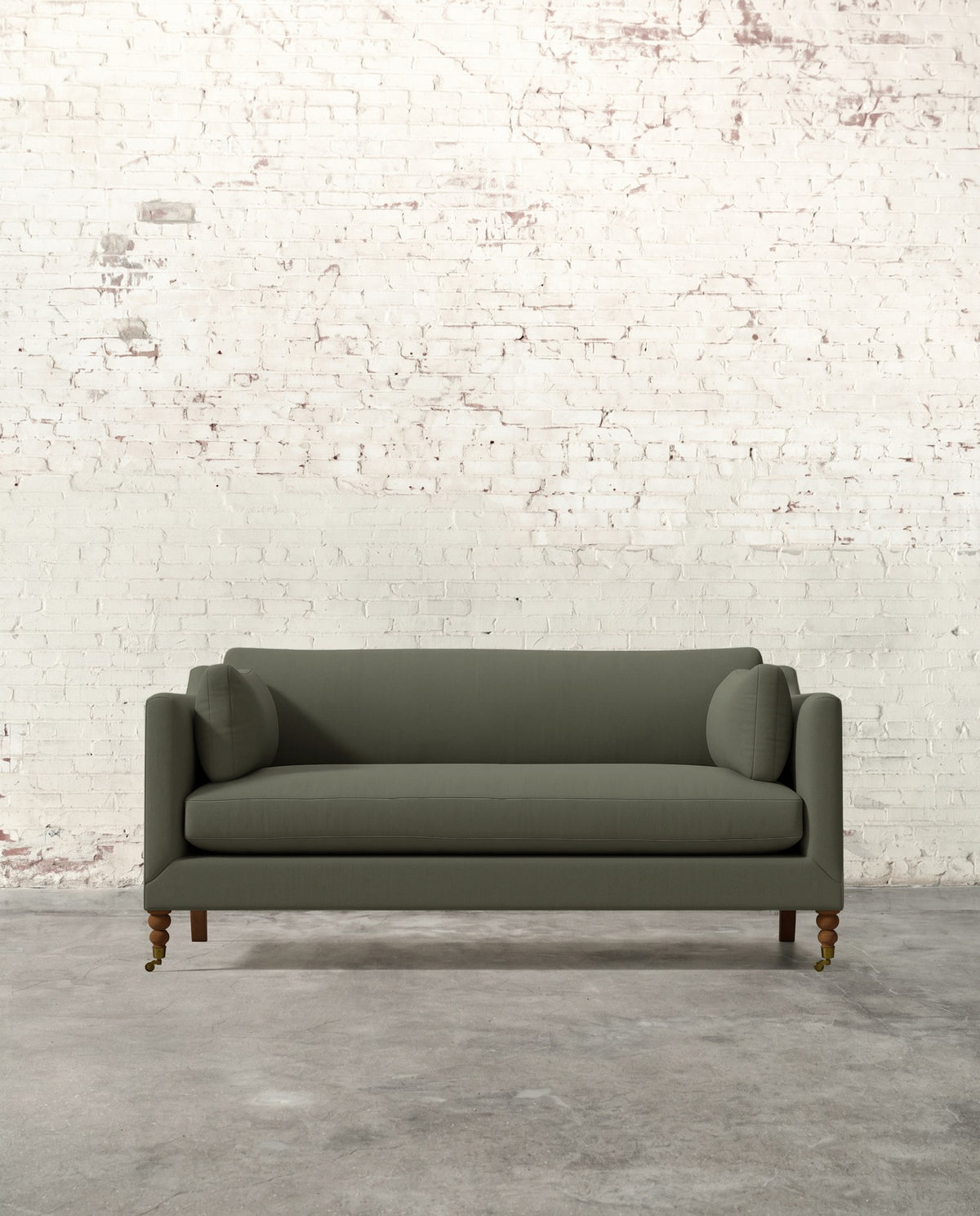 Francis 71" Sofa with Brass Casters
