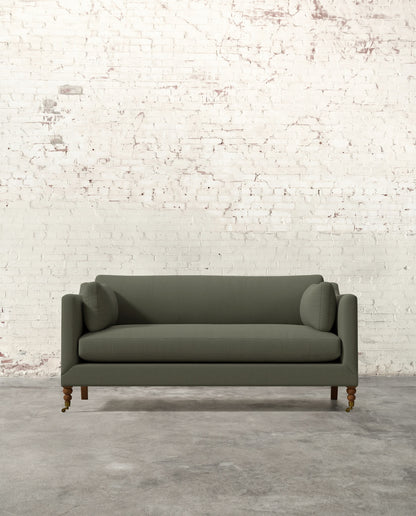Francis 71" Sofa with Brass Casters