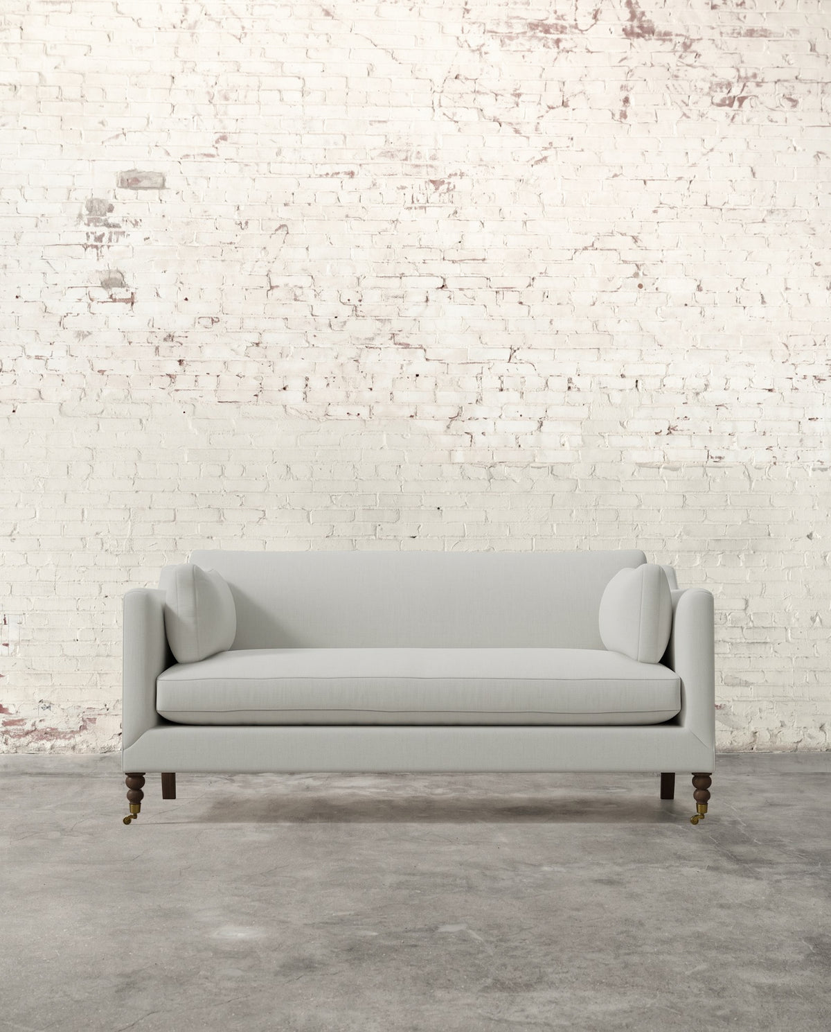 Francis 71" Sofa with Brass Casters