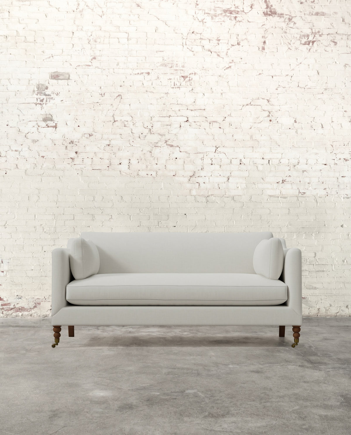 Francis 71" Sofa with Brass Casters