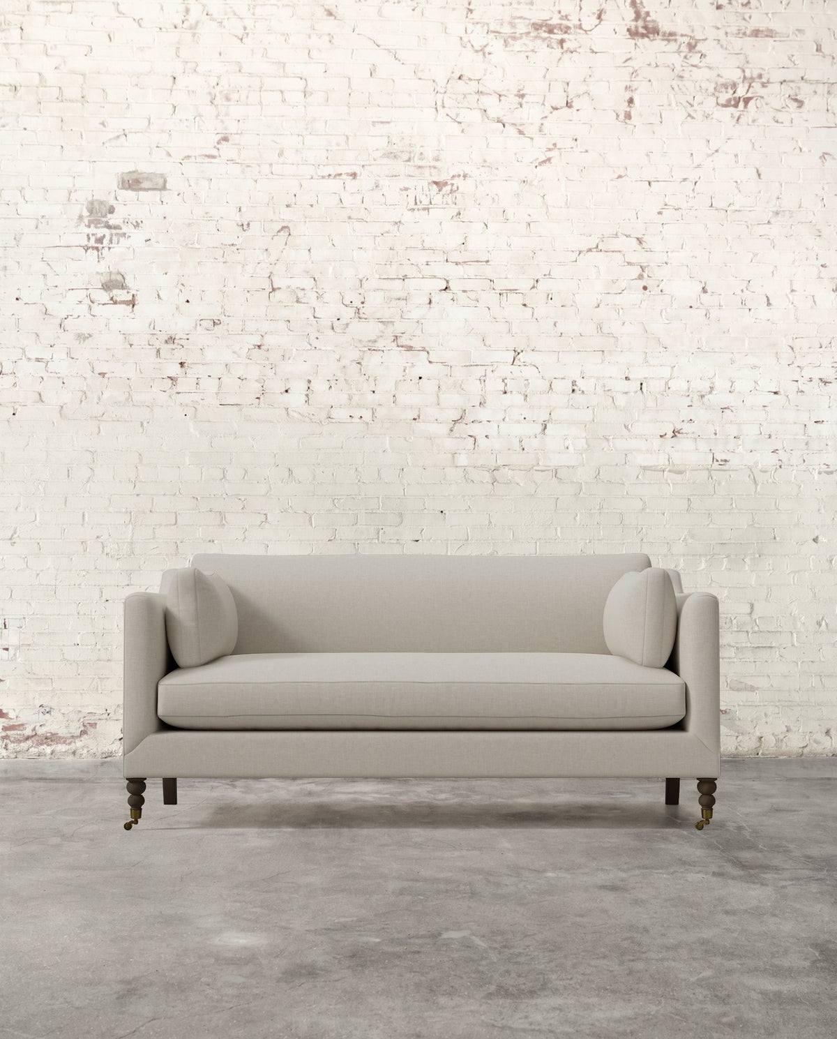 Francis 71" Sofa with Brass Casters