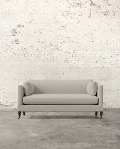 Francis 71" Sofa with Brass Casters