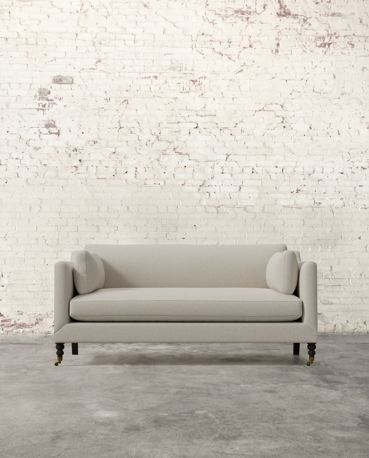 Francis 71" Sofa with Brass Casters