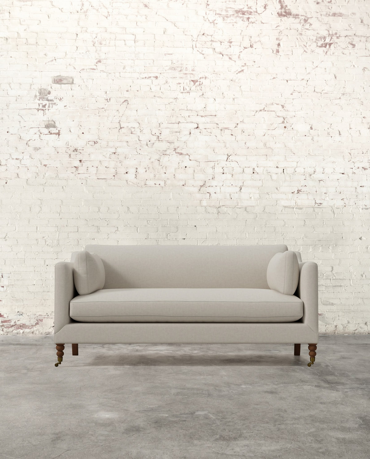 Francis 71" Sofa with Brass Casters