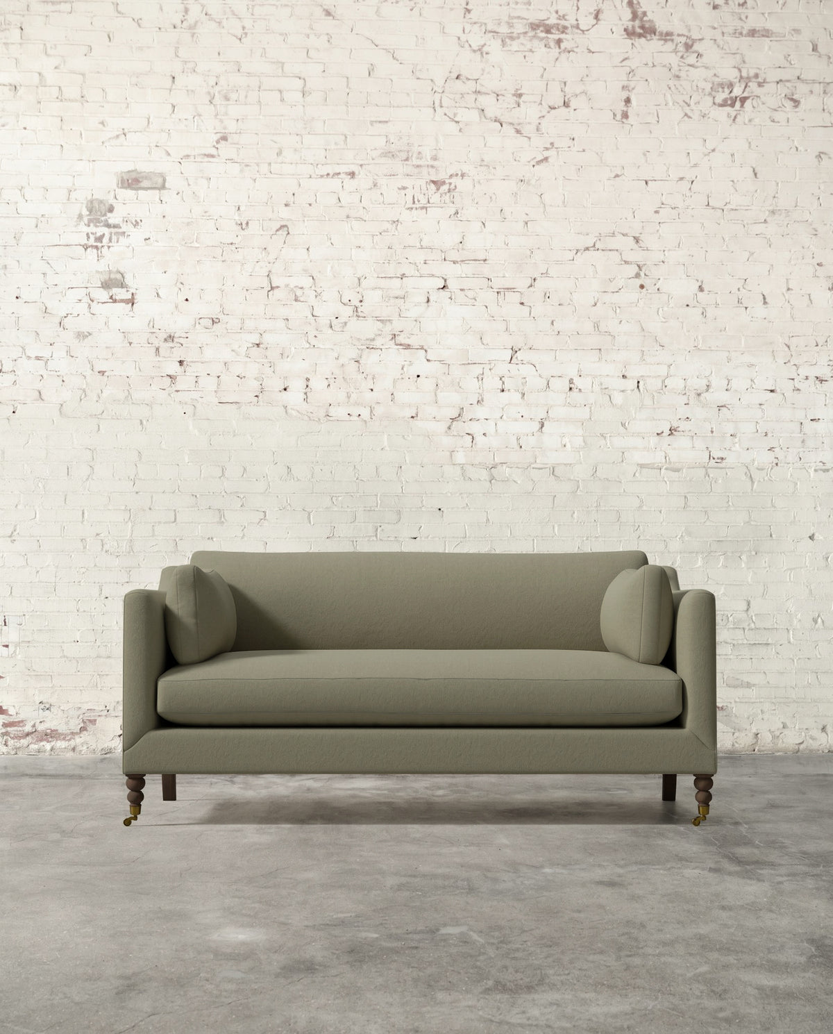 Francis 71" Sofa with Brass Casters