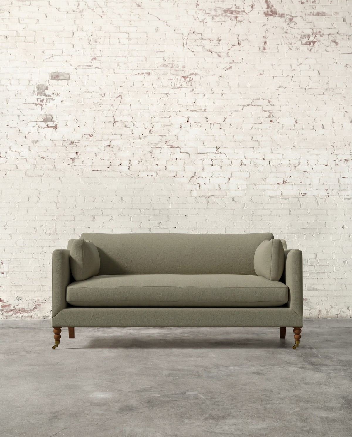 Francis 71" Sofa with Brass Casters