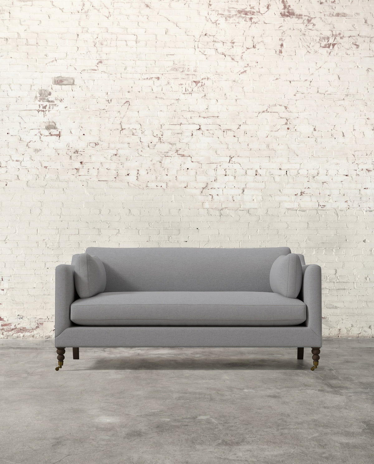 Francis 71" Sofa with Brass Casters