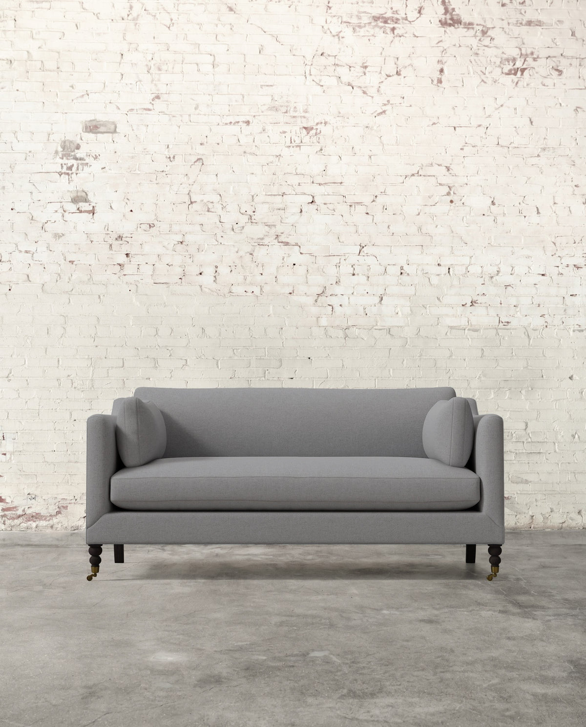 Francis 71" Sofa with Brass Casters
