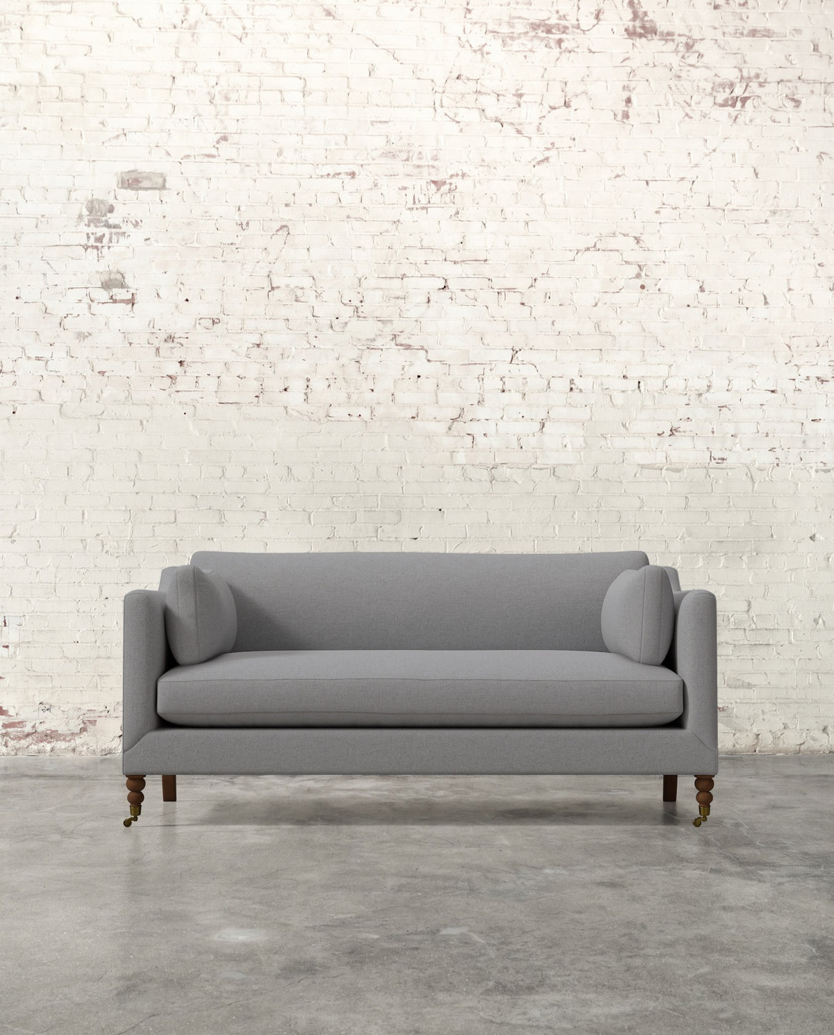 Francis 71" Sofa with Brass Casters