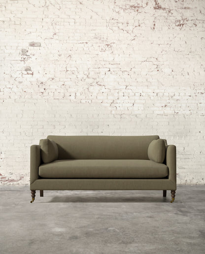 Francis 71" Sofa with Brass Casters