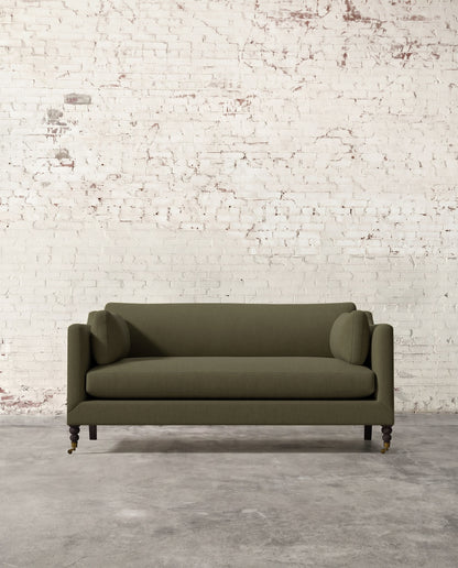 Francis 71" Sofa with Brass Casters