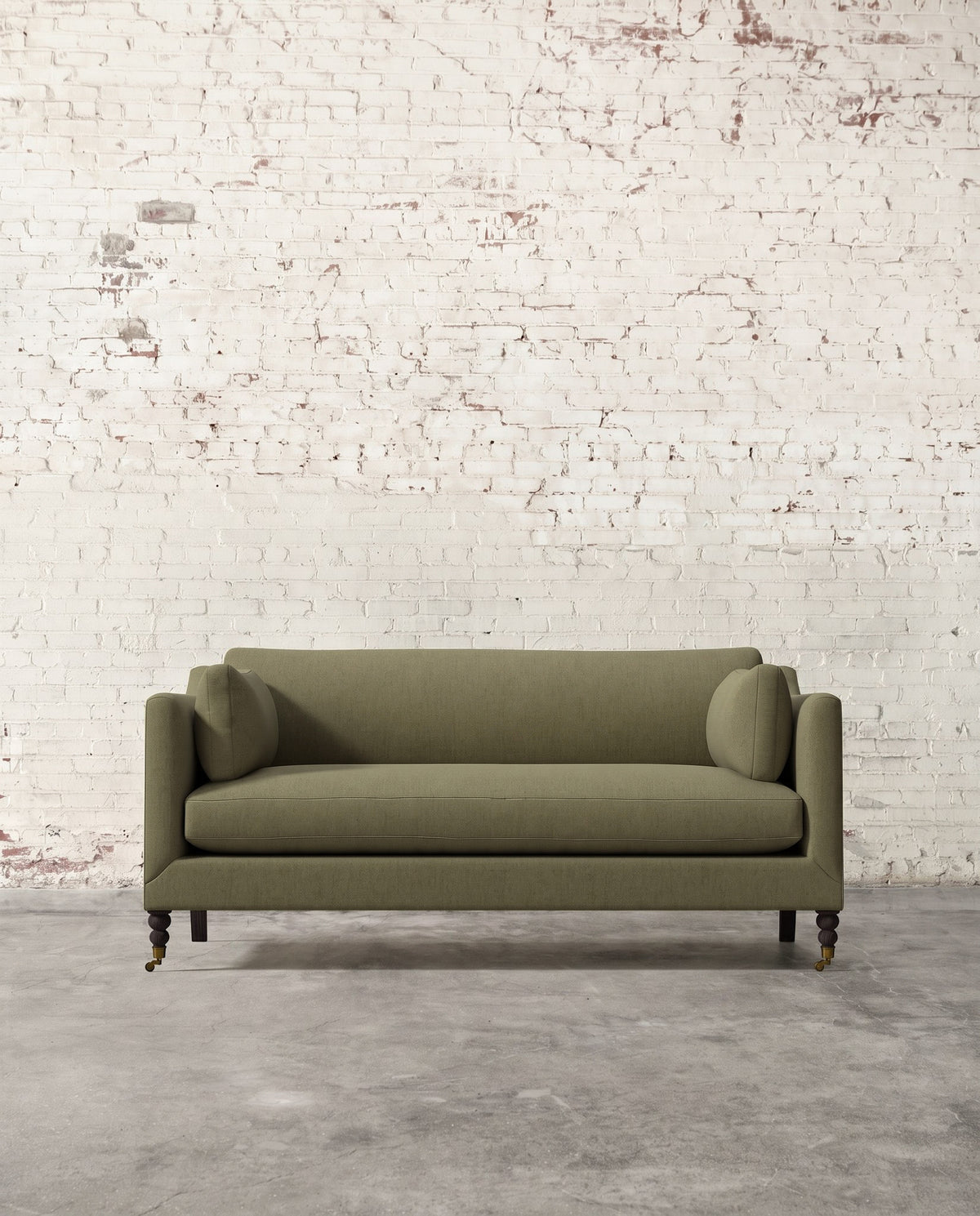 Francis 71" Sofa with Brass Casters