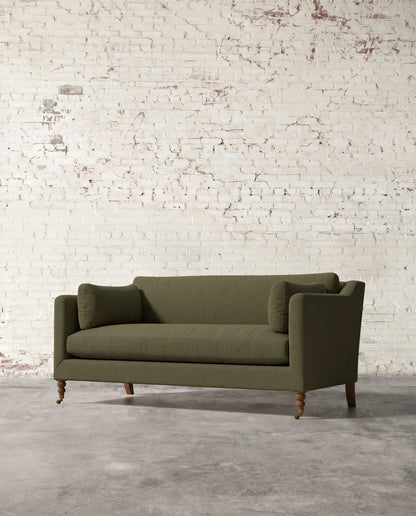 Francis 71" Sofa with Brass Casters