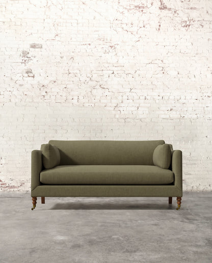 Francis 71" Sofa with Brass Casters