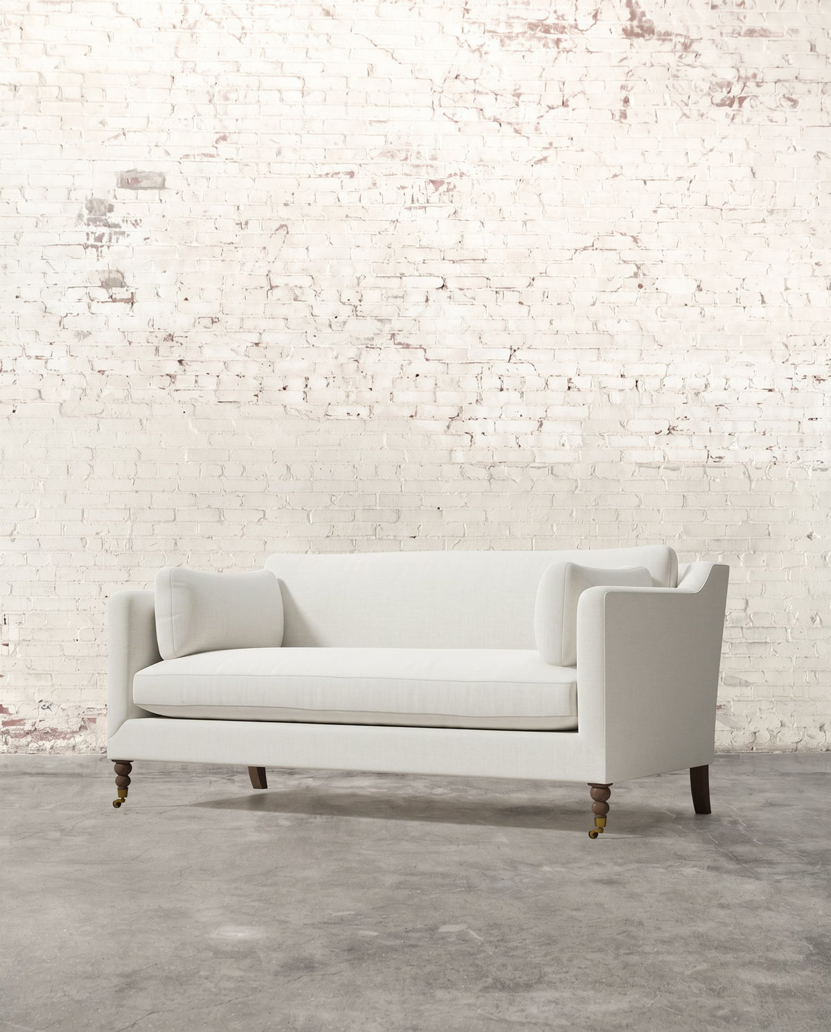 Francis 71" Sofa with Brass Casters