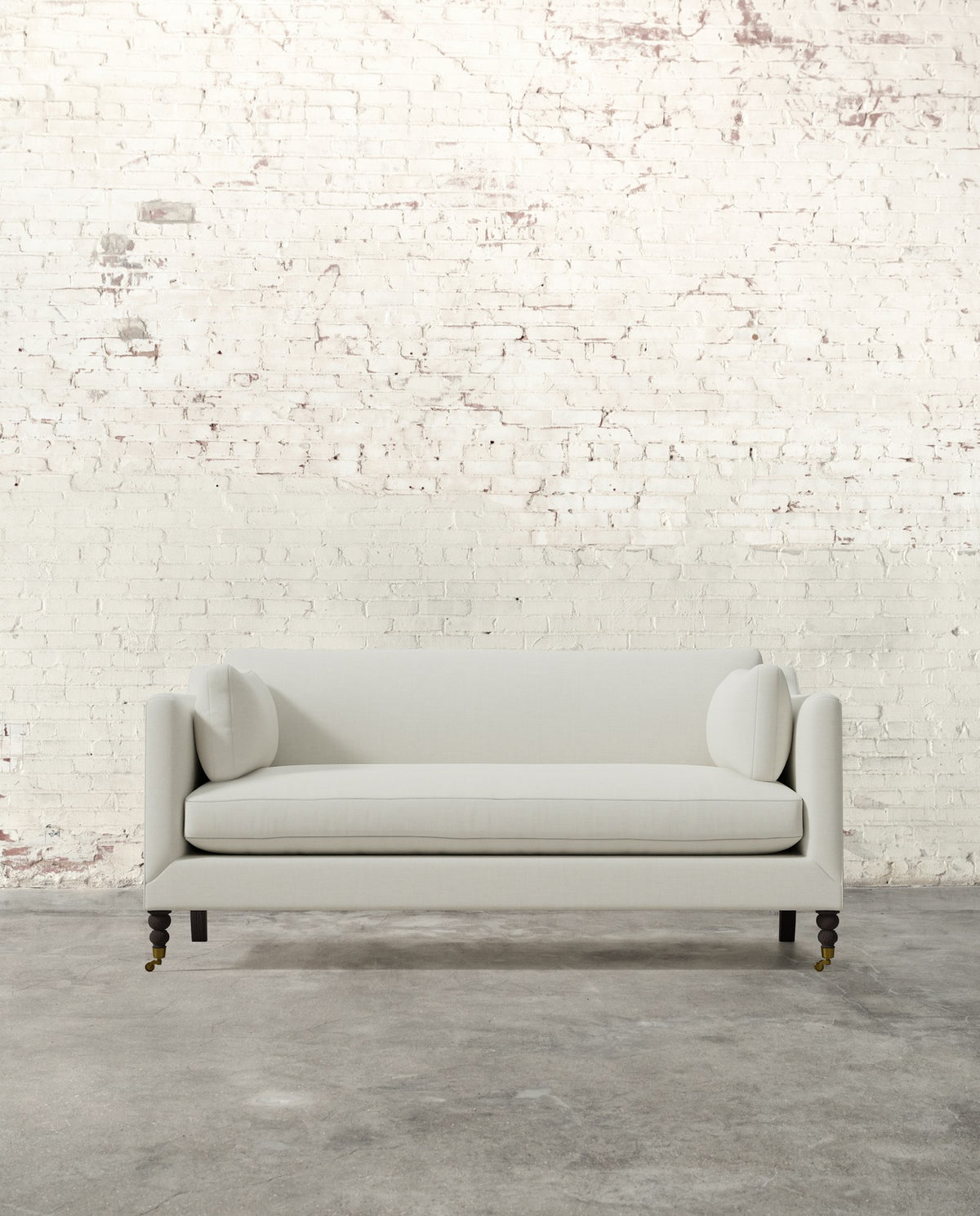 Francis 71" Sofa with Brass Casters