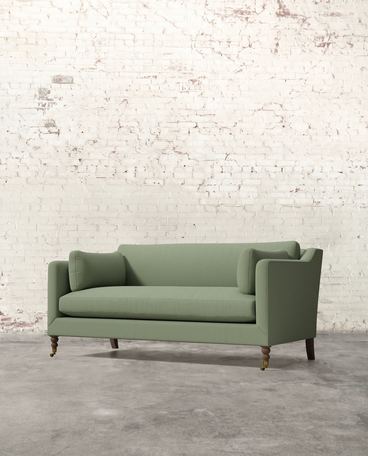 Francis 71" Sofa with Brass Casters